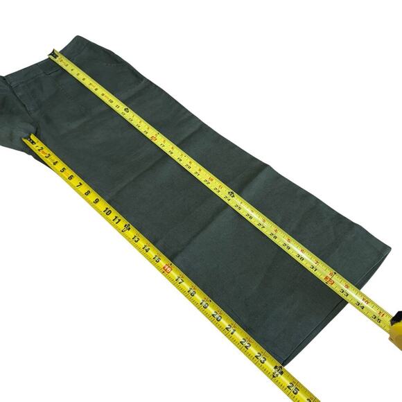 Eddie Bauer Pants Linen Green Women's 8 Cropped Wide Leg Fishingcore Granolagirl - Picture 8 of 10